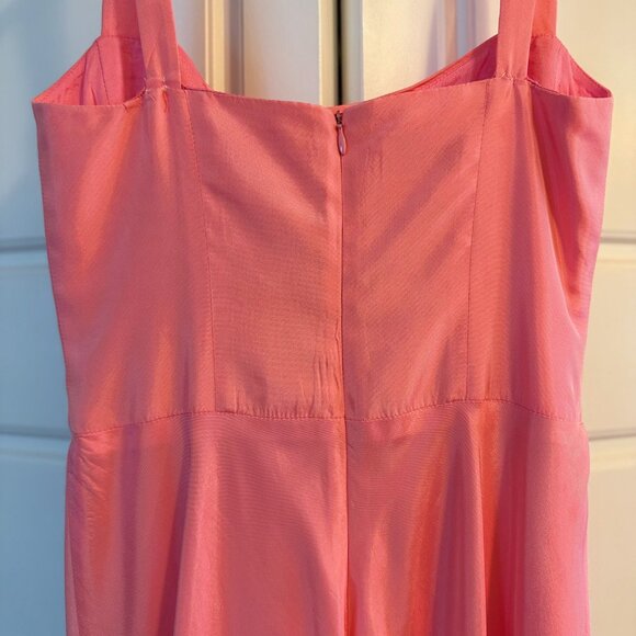 ODESSA Coral Pink Satin Evening Gown in Size 4 - Picture 5 of 6